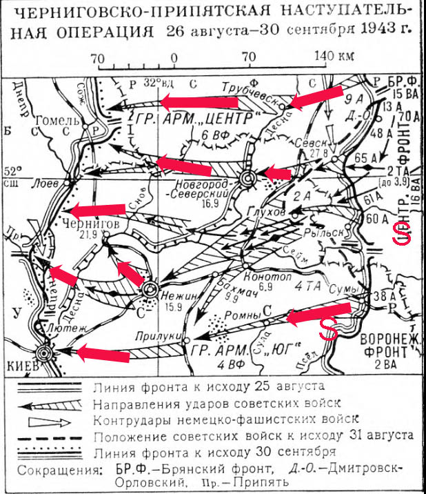 Черниговско припятская операция карта